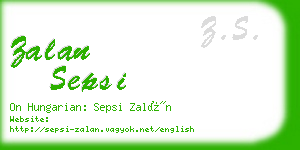 zalan sepsi business card